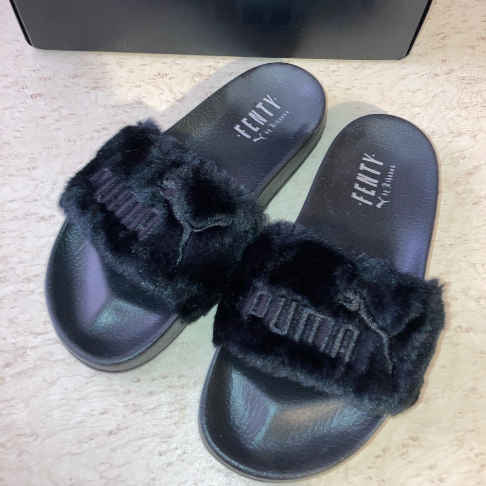 Puma Fenty black slides 6.5